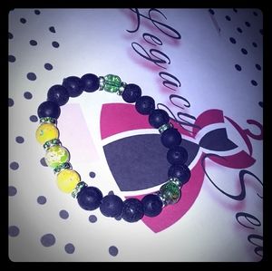 ⚪Emporers Bead⚪Natural Stone & Lava Bead Bracelet